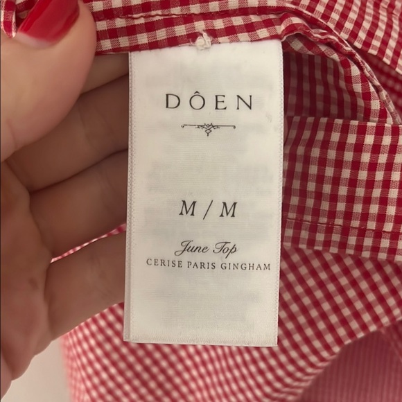 Doen Red Gingham June Blouse - Picture 8 of 10